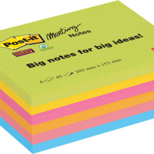 POST-IT   Super Sticky Meeting 203x152mm 86456SSEU                     6x45 Blatt