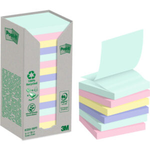 POST-IT   Green Z-Notes          76x76mm R330-1RPT Recycling, 100 Blatt  16 Stück