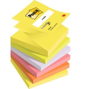 POST-IT   Z-Notes Super Sticky   76x76mm R330-NR   6-farbig neon      6x100 Blatt