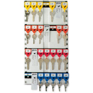 RIEFFEL   Schlüsseltafel KyStor    weiss KR-11.28  40×21cm               28 Haken