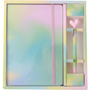 I-TOTAL   Set Notizbuch und Stift XL2051    Regenbogen             liniert