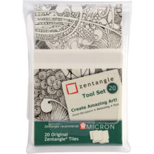 SAKURA    Zentangle Tiles Z20TWGB   20 Stück weiss
