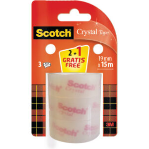 SCOTCH    Klebeband Crystal     19mmx15m 61915R2N1 2 Rollen + 1 gratis