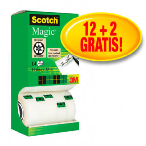 SCOTCH    Magic Tape 810 EcoBox 19mmx33m 81933R14R transparent, 14 Rollen