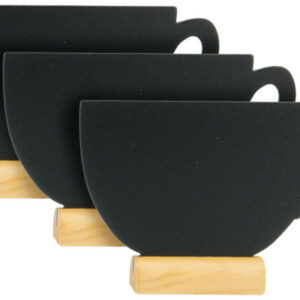 SECURIT   Tischkreidetafel         CUP-3 FBT-CUP-3 schwarz, 3 Stück    9x13.5x2cm
