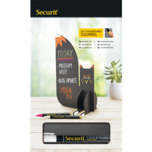 SECURIT   Kreidetafel SQUIRREL T3D-SQUIR schwarz        23.5x14.1x7.8cm