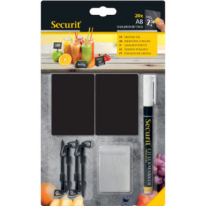 SECURIT   Kreidetafel TAG TAG-A8-WT schwarz          7.4x5.2x0.1cm