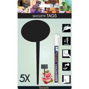 SECURIT   Gartenstecker  SILHOUETTE TAG-BUBBL schwarz           18x8.1x0.1cm