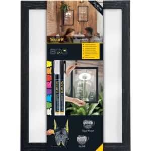SECURIT   Kreidetafel WOODY WBW-GL-BL transparent     40x30x1cm0.7kg