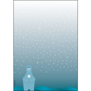 SIGEL     Weihnachts-Motiv-Papier     A4 DP259     Polar bear with candle