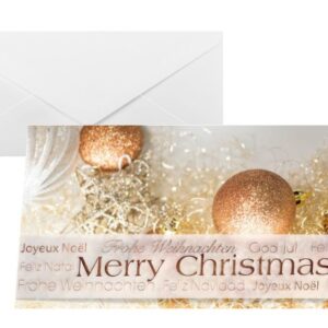 SIGEL     Weihnachts-Karten Christmas A4 DS029     Glitter 2/3 mit Umschlägen