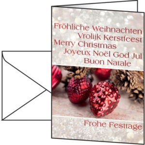 SIGEL     Weihnachts-Karte/Couvert A6/A5 DS061     220g               10+10 Stück