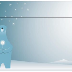 SIGEL     Weihnachts-Umschlag    11x22cm DU259     Polar bear with candle