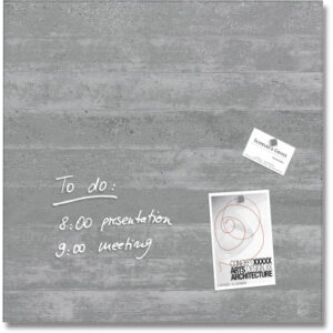 SIGEL     Magnettafel Glas GL168     Design Sichtbeton 480x480x15mm
