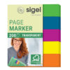 SIGEL     Haftnotizen Film       12x50mm HN615     5-farbig ass.  5 x 40 Streifen