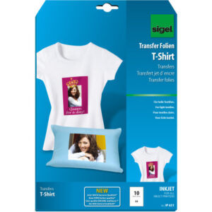 SIGEL     Inkjet-Transfer T-Shirt     A4 IP651     helle Textilien       10 Blatt
