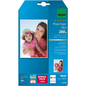 SIGEL     InkJet Photo Ultra     10x15cm IP656     260g glossy           72 Blatt