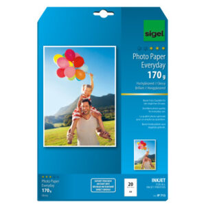 SIGEL     InkJet Photo Paper Everyday A4 IP713     170g glossy           20 Blatt