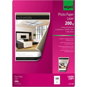 SIGEL     Farblaser-Papier            A4 LP144     200g,glossy, weiss   100 Blatt