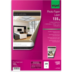 SIGEL     Laser Photopapier           A3 LP343     135g,glossy, weiss   200 Blatt