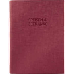 SIGEL     Speisekartemappe,Gummib.    A5 SM113     2Doppel-H.175x245x12, rot