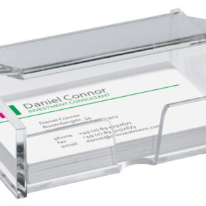 SIGEL     Visitenkartenbox VA112     transp. 98x68x29mm,  80 Karten