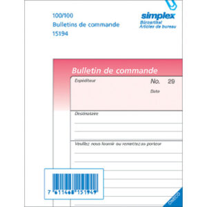 SIMPLEX   Bestellscheine F            A6 15194     rosa/weiss         100x2 Blatt