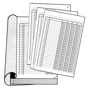 SIMPLEX   Kolonnenbuch                A4 15477     weiss/blau          50x2 Blatt
