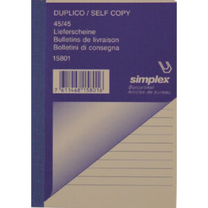SIMPLEX   Lieferscheine D/F/I         A6 15801     weiss               50x2 Blatt