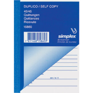 SIMPLEX   Quittungen D/F/I            A6 15860     weiss/gelb          45x2 Blatt