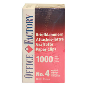 SMART OF. Büroklammern Gr.4 1014      vernickelt, 32mm     1000 Stk.