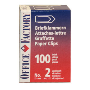 SMART OF. Büroklammern Gr.2 112       vernickelt, 23mm      100 Stk.