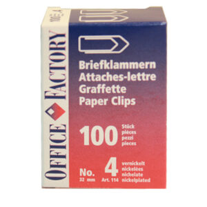 SMART OF. Büroklammern Gr.4 114       vernickelt, 32mm      100 Stk.