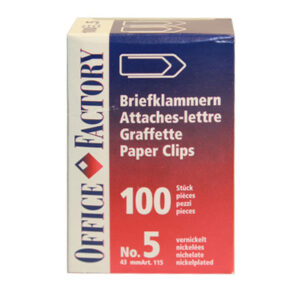 SMART OF. Büroklammern Gr.5 115       vernickelt, 43mm      100 Stk.