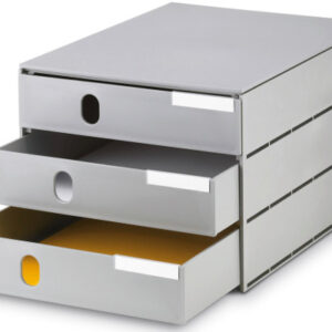 STYRO     Systembox styroval pro öko 14-805085 grau/grau         3 Schubladen
