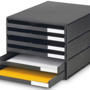STYRO     Systembox styroval pro öko 14-805290 schwarz/schwarz   6 Schubladen