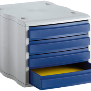 STYRO     Schubladenbox        blau/grau 248850038 4 Fächer