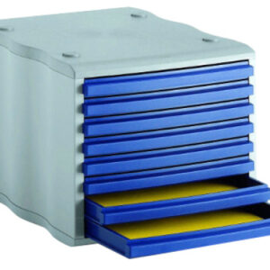 STYRO     Schubladenbox        grau/blau 248855038 8 Fächer