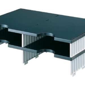 STYRO     Schubladenbox Duo schwarz/grau 268-12021 4 Fächer