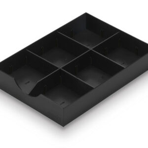 STYRO     System-Schublade Styrodoc 268-405.9 mit Unterteilung, schwarz