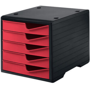 STYRO     styroswingbox mit 5 Schubl. 275843022 cranberry/Gehäuse schwarz