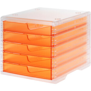 STYRO     Styroswingbox light 275843024 apricot/transluz. 5 Schubladen