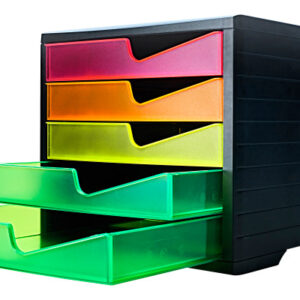 STYRO     styroswingbox NEONline 275-8430. 5 Schubladen   multicolor neon