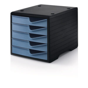 STYRO     styroswingbox mit 5 Schubl. 275843036 taubenblau/Gehäuse schwarz