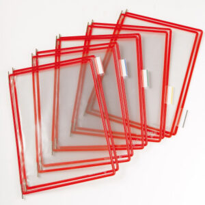 TARIFOLD  Drehtaschen T-Display 114003    rot 5 Tabs 50mm       10 Stück