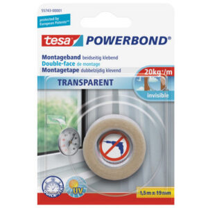TESA      Powerbond Transp.    19mmx1.5m 557430000 Montageband, doppelseitig