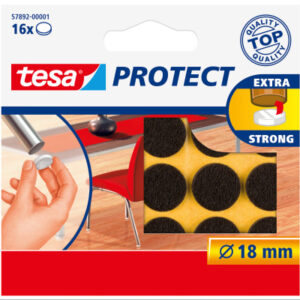 TESA      Filzgleiter Protect       18mm 578920000 braun, rund           16 Stück