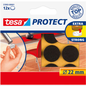 TESA      Filzgleiter Protect       22mm 578930000 braun, rund           12 Stück