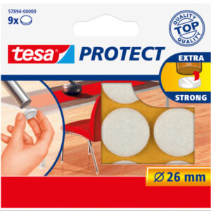 TESA      Filzgleiter Protect       26mm 578940000 weiss, rund            9 Stück