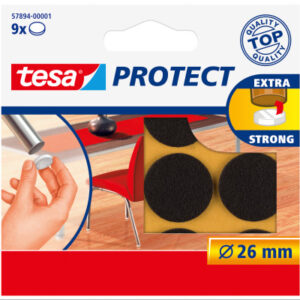 TESA      Filzgleiter Protect       26mm 578940000 braun, rund            9 Stück